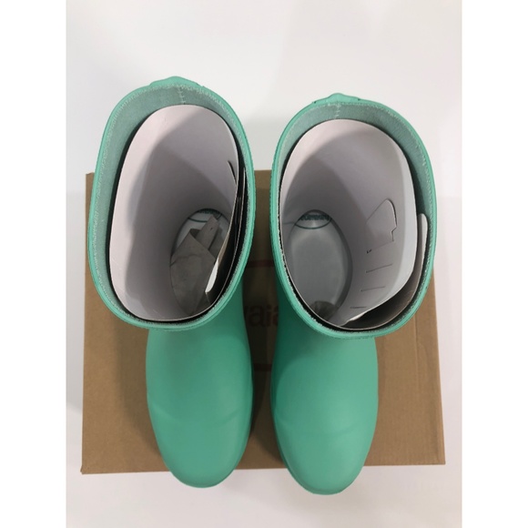 Women's Galochas 8W Light Green Mid Rain Boots - Picture 4 of 8
